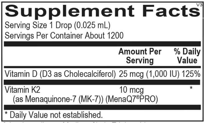 Liquid Vitamin D3 + K2