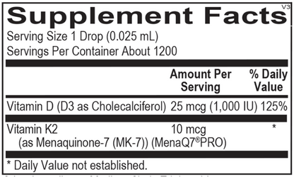 Liquid Vitamin D3 + K2