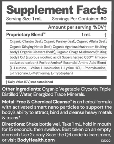Metal Free & Chemical Cleanse