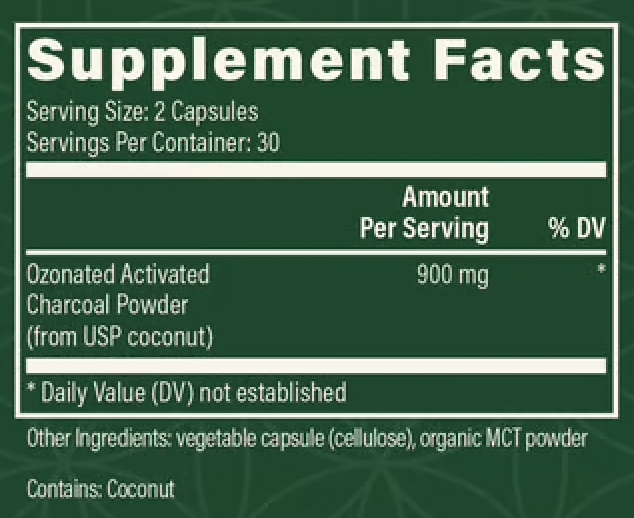 Ozonated Activated Charcoal